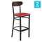 Flash Furniture Red Vinyl Barstool with Walnut Wood Back, 2PK 2-XU-DG6V6RDV-WAL-GG - alternate 6
